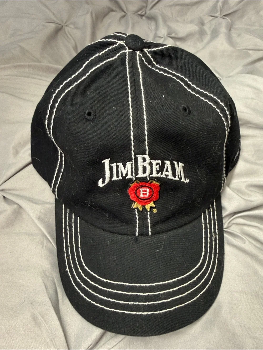 Men's Black Jim Beam Embroidered Baseball Cap - O/S